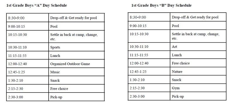 Example of Daily Schedule
