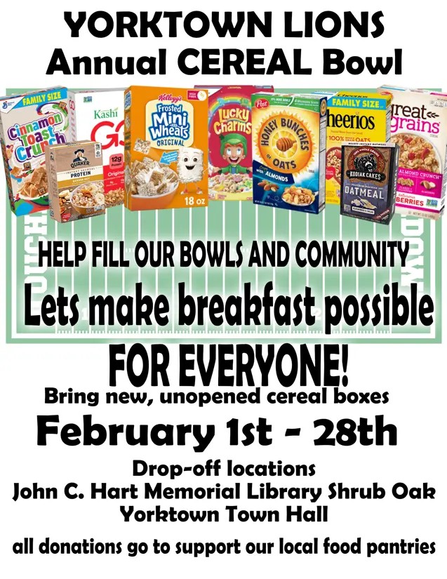 Yorktown Lions Cereal Bowl Flyer