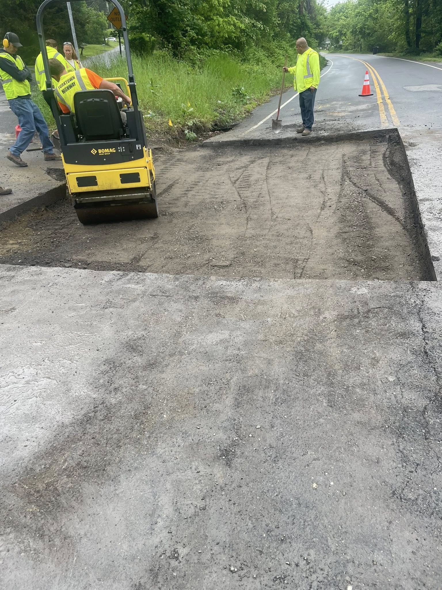asphalt patching crew