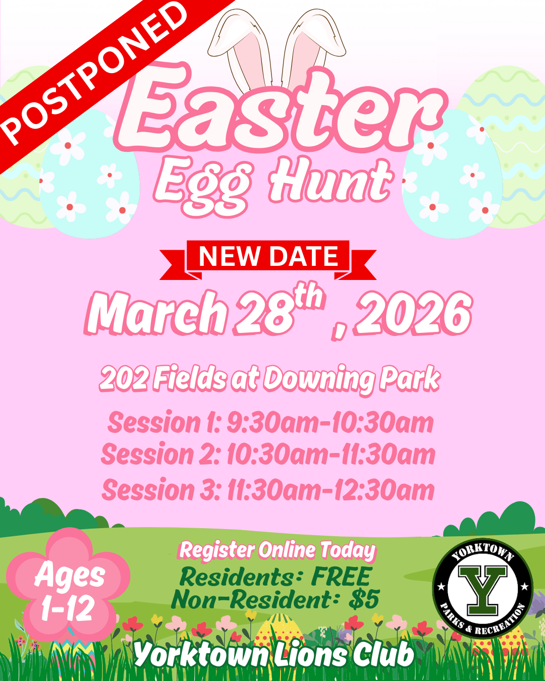 Easter Egg Hunt Postponed to March 28th