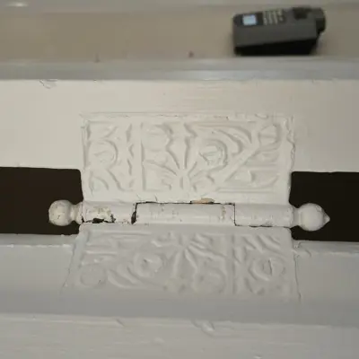 Door hinge detail.