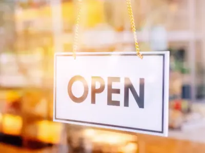 open for business sign