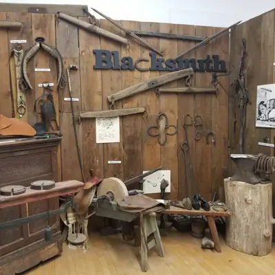 photo of the blacksmith exhibit in the farming room