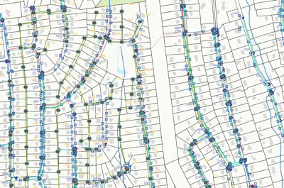 Yorktown Sewer, Water, and Storm Water Map