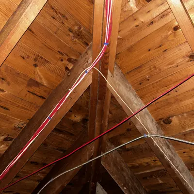 Attic wiring.