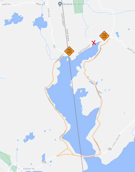 Baptist Church Road Detour