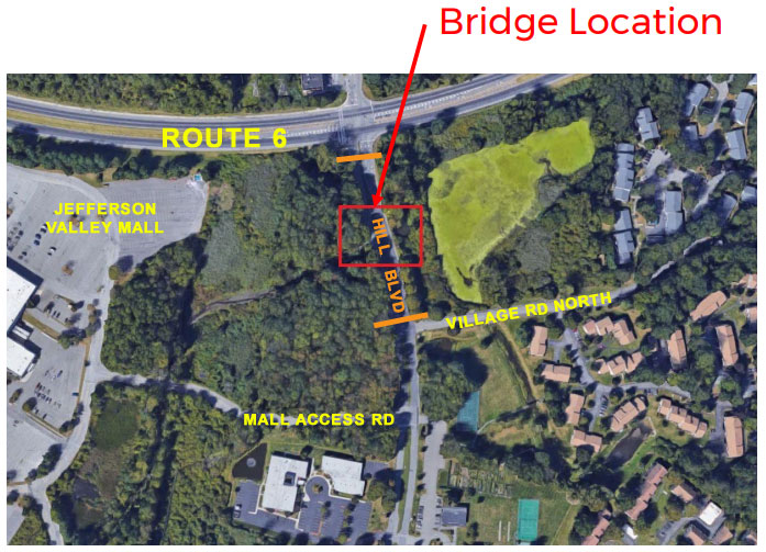 Hill Blvd Closure Location