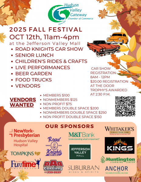 2025 Fall Festival &amp; Car Show at the Jefferson Valley Mall, October 12, 11 AM - 4 PM