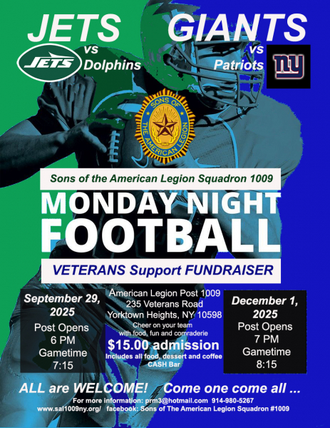 Sons of the American Legion Monday Night Football Veterans Support Fundraiser