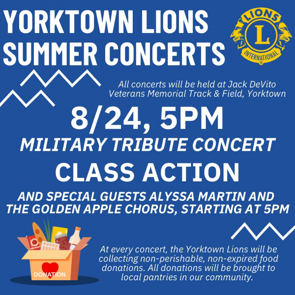 Yorktown Lions Summer Concerts Presents Military Tribute Concert