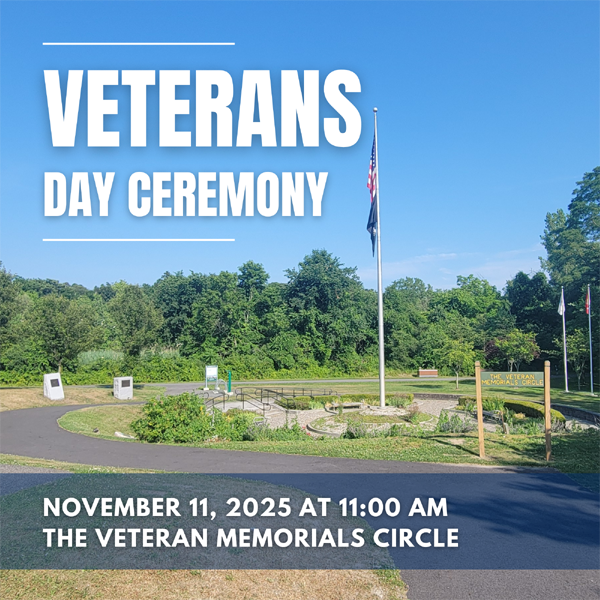 Veterans Day Ceremony, November 11, 2025 at 11:00 AM, The Veteran Memorials Circle