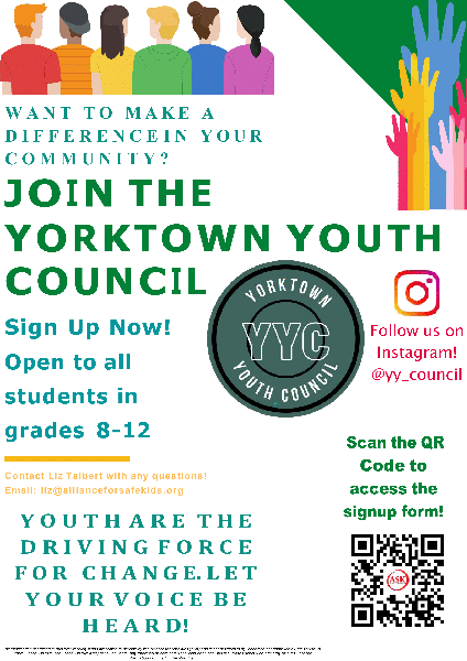 Want to make a difference in your community? Join the Yorktown Youth Council