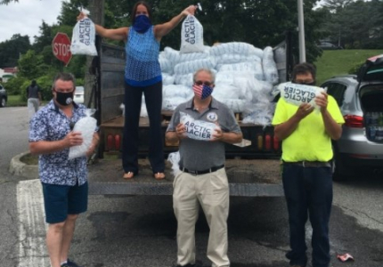 Ice distribution in Yorktown in 2020 during the widespread power outage after Tropical Storm Isaias