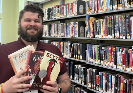 Colin Russell, new young adult librarian at the John C. Hart Memorial Library