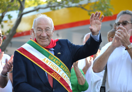 Grasso as Grand Marshal of San Gennaro Feast