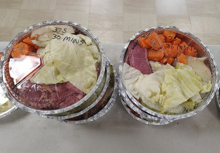 Image of Corned Beef portions for fundraiser.