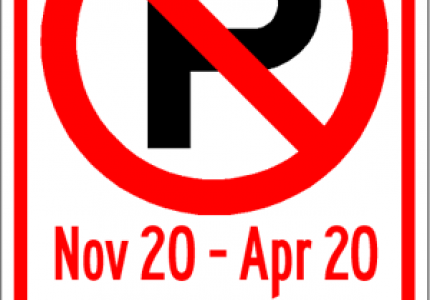 Overnight Parking Prohibited Nov 20 - Apr 20