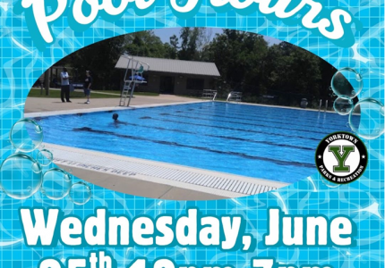 Extended Pool Hours, Wednesday, June 25th, 12-7 pm, Brian J. Slavin Aquatic Facility main pool only