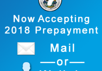 IMPORTANT UPDATE REGARDING PREPAYMENT OF 2018 TAX