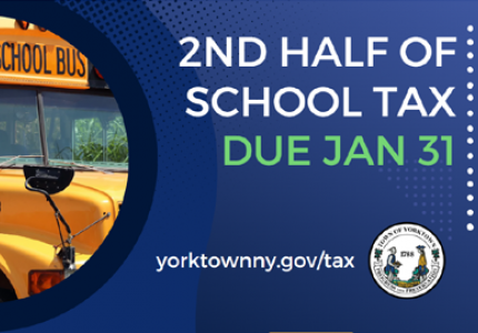 2nd Half of School Tax Due January 31