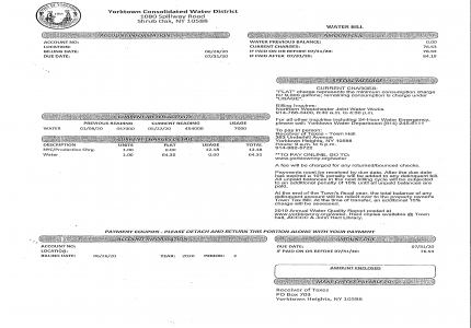 Water Bill Sample
