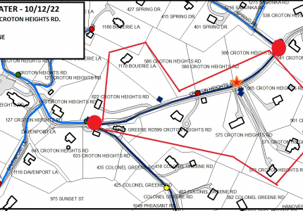 CROTON HHGTS. RD. MAIN BREAK and ROAD CLOSURE