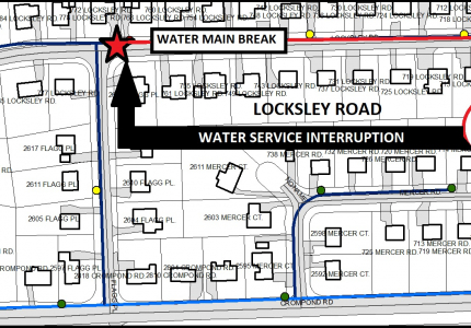 LOCKSLEY RD. MAIN BREAK and ROAD CLOSURE