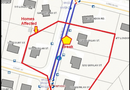 Quinlan St. Main Break