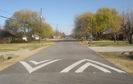 Image of asphalt speed hump