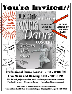 YHS Swing Dance new date!