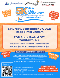 2025 Run for Recovery Flyer