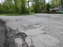 Road in need of paving