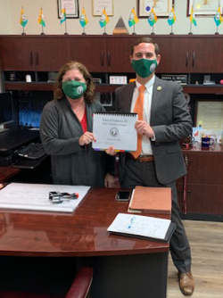 Town Clerk Diana Quast and Town Supervisor Matt Slater