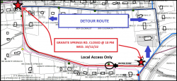 Road Closure 10/12/22 Granite Springs Rd.