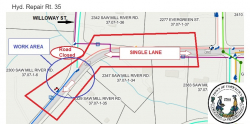 Rt 35 Lane Closure