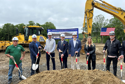 Photo of town officials at groundbreaking ceremony.